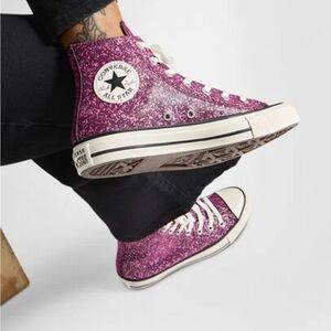 Converse Chuck Taylor All Star Glitter Sneaker in  
Orchid Abyss Size 7.5 NWT